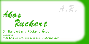 akos ruckert business card
